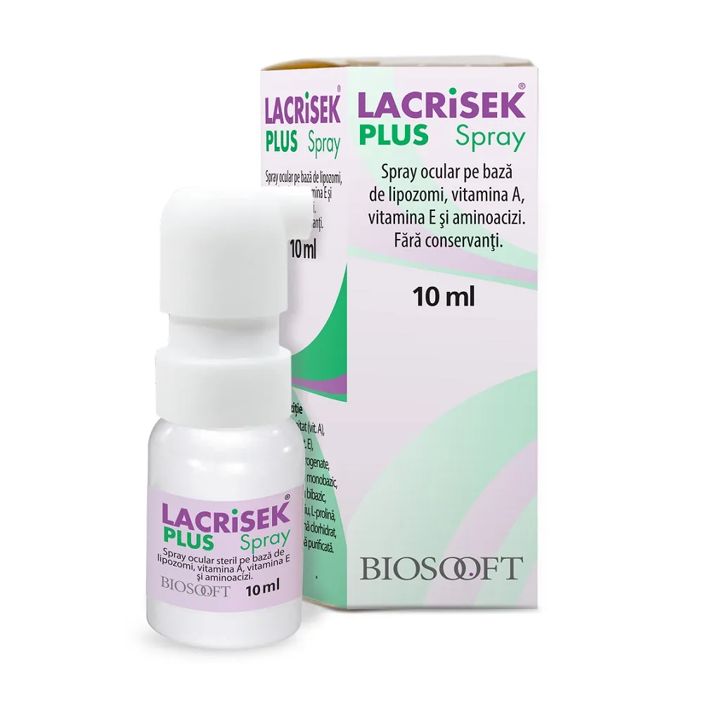 Lacrisek PLUS  spray ocular, 8 ml, Biosoft Italia