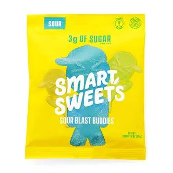 Prebiotice jeleuri cu aroma de fructe sour Blast Budies, 50g, SmartSweets