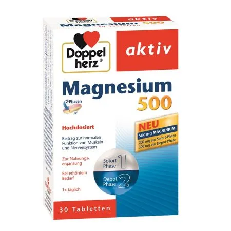 Magneziu 500mg, 30 comprimate, Doppelherz