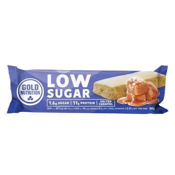 Baton proteic cu caramel sarat Low Sugar, 30g, Gold Nutrition