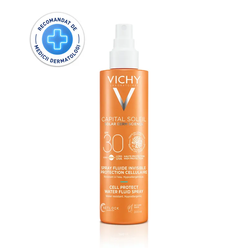 VICHY CAPITAL SOLEIL CELL PROTECT SPRAY FLUID INVIZIBIL SPF30 200ML