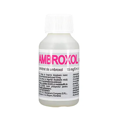 Ambroxol 15mg/5ml sirop, 100 ml, Rompharm