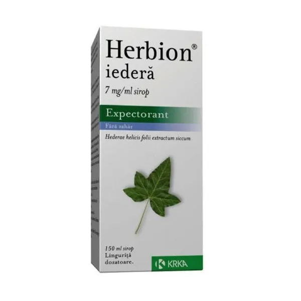 Sirop expectorant cu iederă, Herbion Ivy, 150 ml, Krka