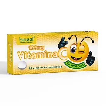 Vitamina C cu propolis, 20 comprimate, Bioeel