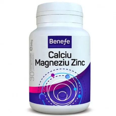 Alevia BENEFE CALCIU MAGNEZIU ZINC, 30 caps