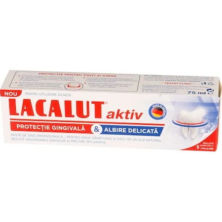 LACALUT AKTIV PROTECTIE GINGIVALA SI ALBIRE DELICATA 75ML ZDROVIT