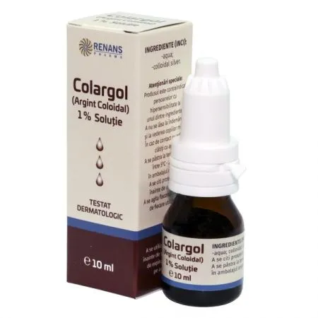 Colargol 1% Solutie (Argint Coloidal), 10ml, Renans