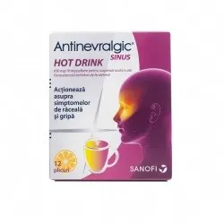 ANTINEVRALGIC SINUS HOT DRINK 650MG 10MG X 12PLICURI