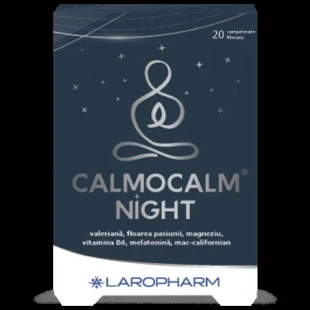 Calmocalm night, 20 comprimate filmate, Laropharm