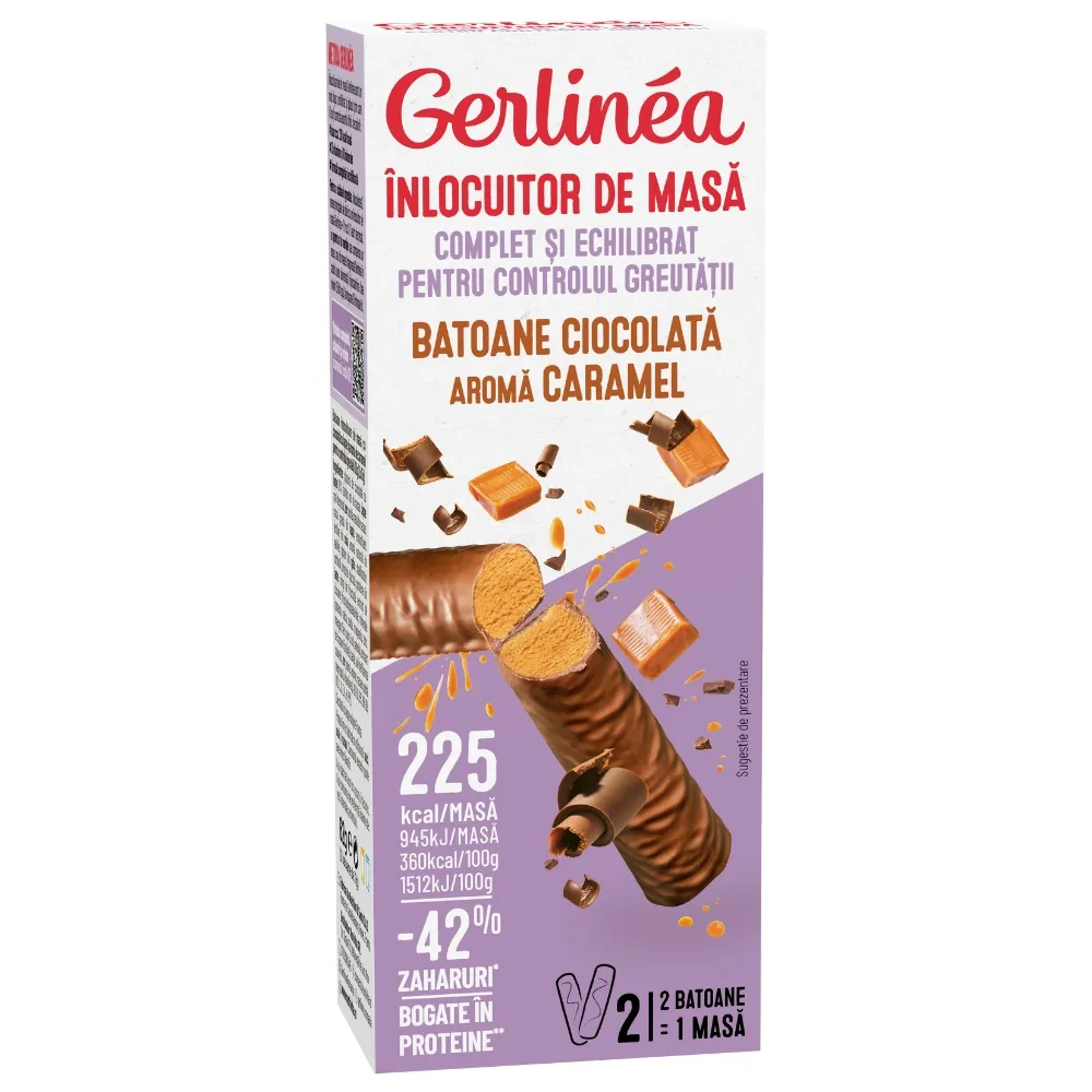 Batoane cu caramel, 62 g, Gerlinea