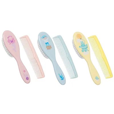 Baby Nova Set perie cu par natural + pieptan
