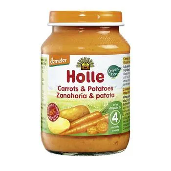 Piure din morcovi si cartofi, 190g, Holle Baby Food