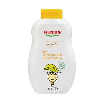 Sampon si gel de dus cu ovaz pentru bebe, 400ml, Friendly Organic