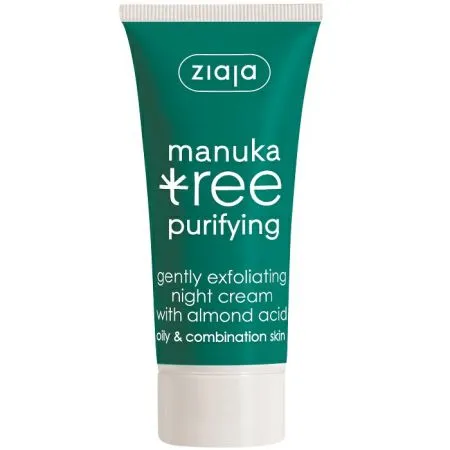 Crema de noapte exfoliere delicata manuka tree ten gras si mixt, 50 ml, Ziaja