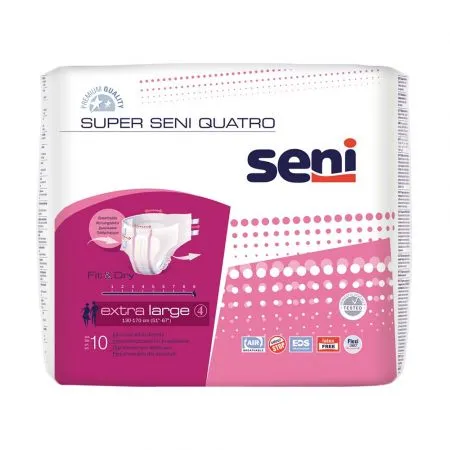 Scutecele cu sistem inchis Super Seni Quatro, Extra Large, 10 bucati, Seni