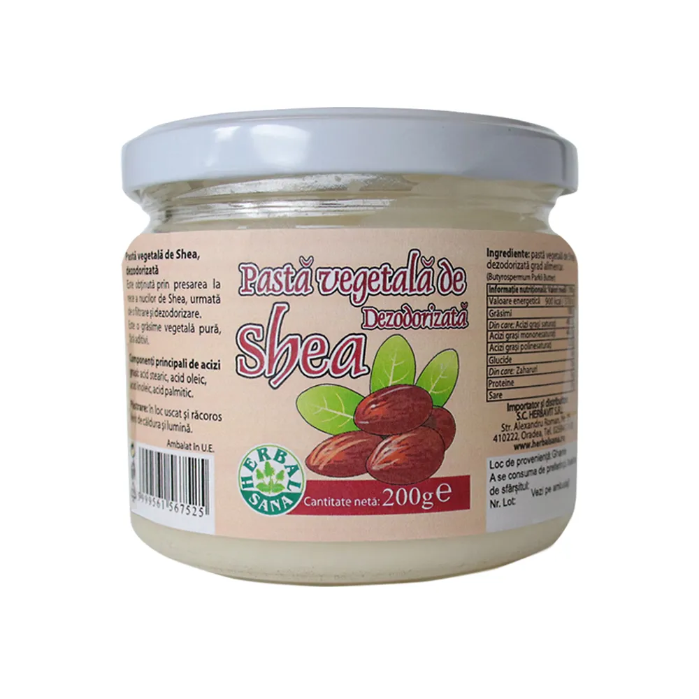 Pasta vegetala de shea dezodorizata, 200 g, Herbavot