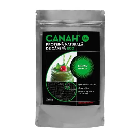 Pudra proteica de canepa eco, 500 g, Canah