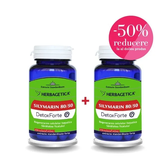 HERBAGETICA Silymarin 80 x 30cps + 30cps - 50% cadou