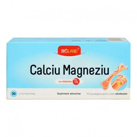 Bioland Calciu Magneziu cu vitamina D3, 30 comprimate