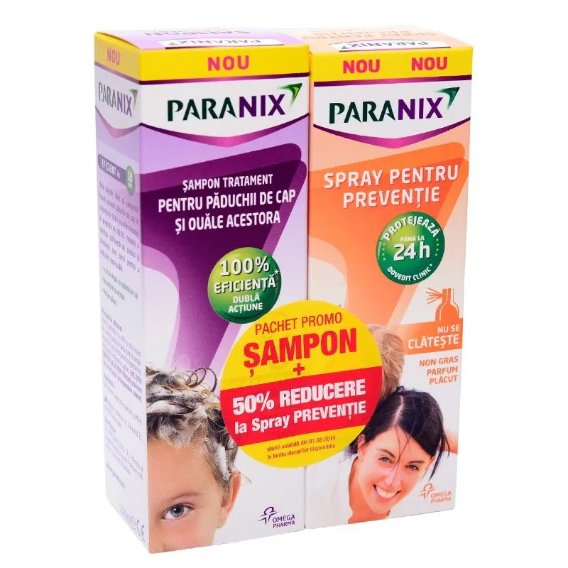 PARANIX PROMO SAMPON 100ML + SPRAY PENTRU PREVENTIE 50% REDUCERE LA AL 2-LEA PRODUS