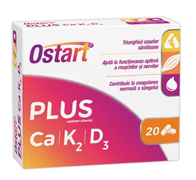 Ostart Plus Ca + K2 + D3 x 20cpr film(Fiterman)