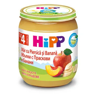 HIPP 969 MERE BANANE SI PIERSICI 125G