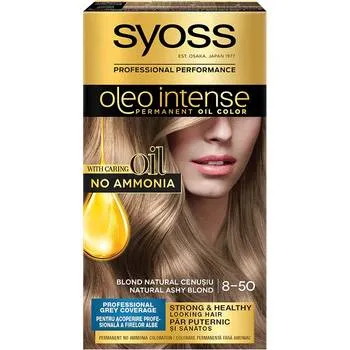 Vopsea de par permanenta fara amoniac Oleo Intense 8-50 Blond Natural Cenusiu, 115ml, Syoss