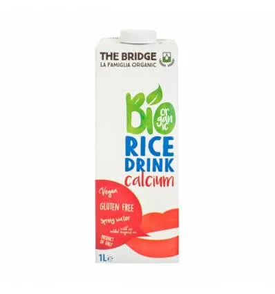 Lapte vegetal bio de orez cu calciu,1l, The Bridge