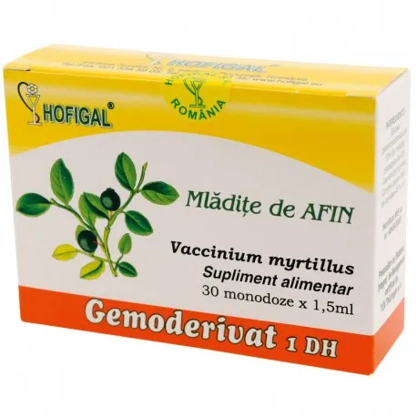 Gemoderivat din mladite de afin, 30 monodoze, Hofigal