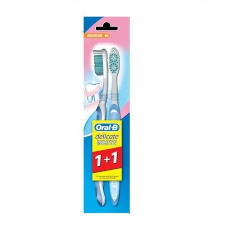 Oral B Pachet 3 Effect Delicate White Periuta de dinti Medium 1+1 Gratis