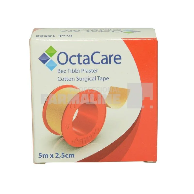 OctaCare Banda adeziva pe suport textil 2.5 cm x 5 m