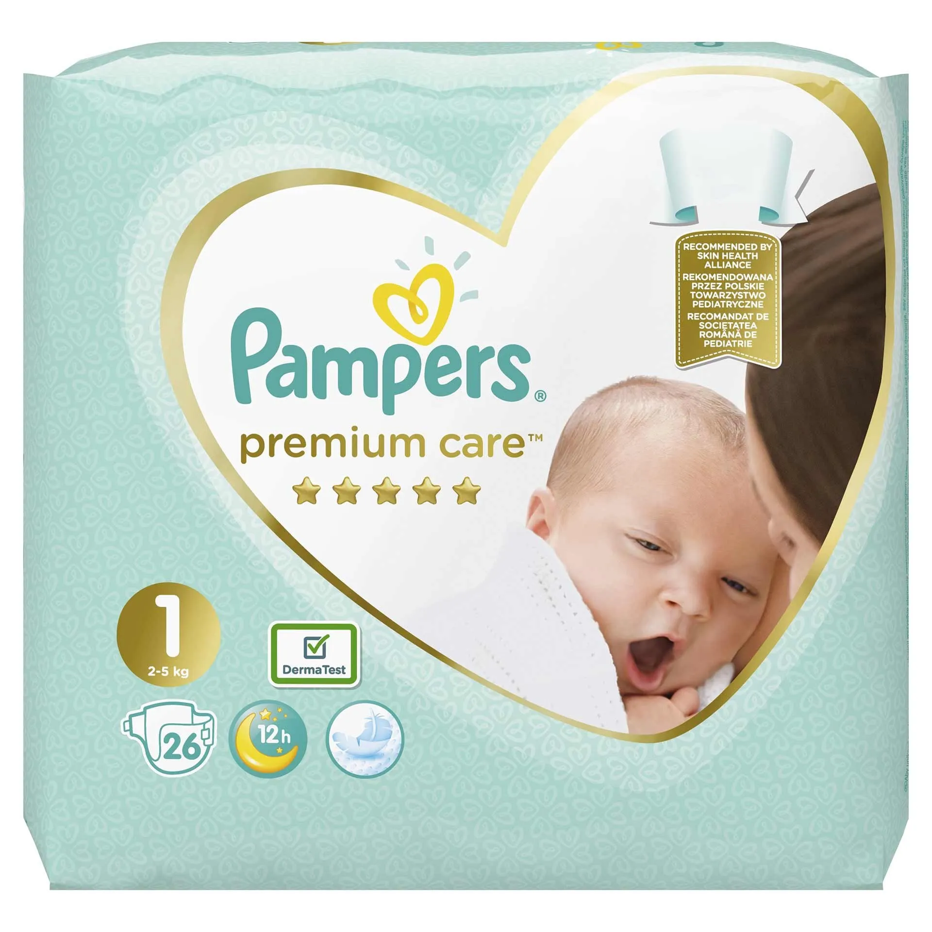 Pampers Premium Care 1 New Born 2-5 kg x 26 bucati