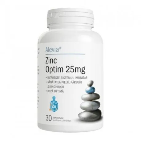 Alevia Zinc Optim 25mg, 30 comprimate