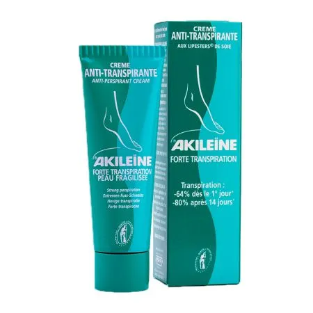 Crema antiperspiranta activa Akileine, 50 ml, Asepta