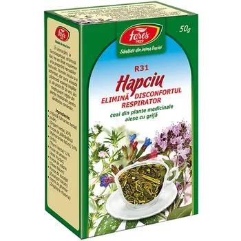 Ceai Hapciu elimina disconfortul respirator 50 g, Fares