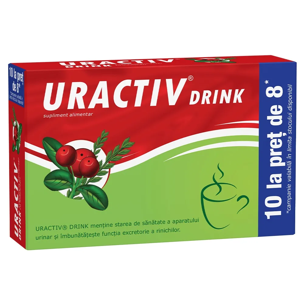 Uractiv Drink, 8  2 plicuri, Fiterman Pharma