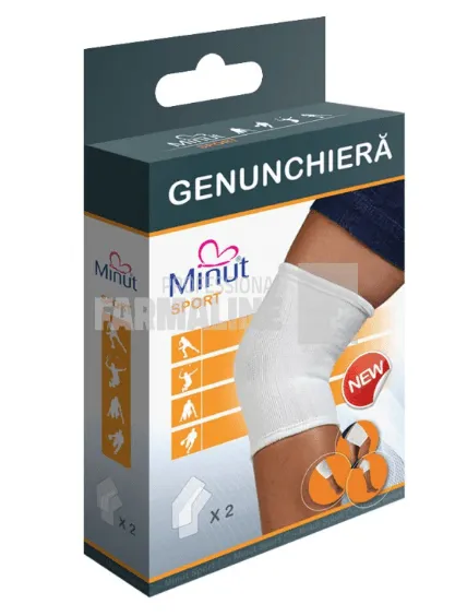 Minut Sport Genunchiera Alba ''S'' 2 bucati