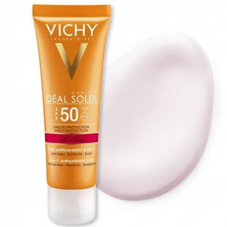 Vichy Ideal Soleil Crema antioxidanta anti-rid 3in1 SPF50 50 ml