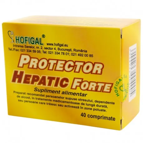 Protector hepatic forte, 40 comprimate, Hofigal