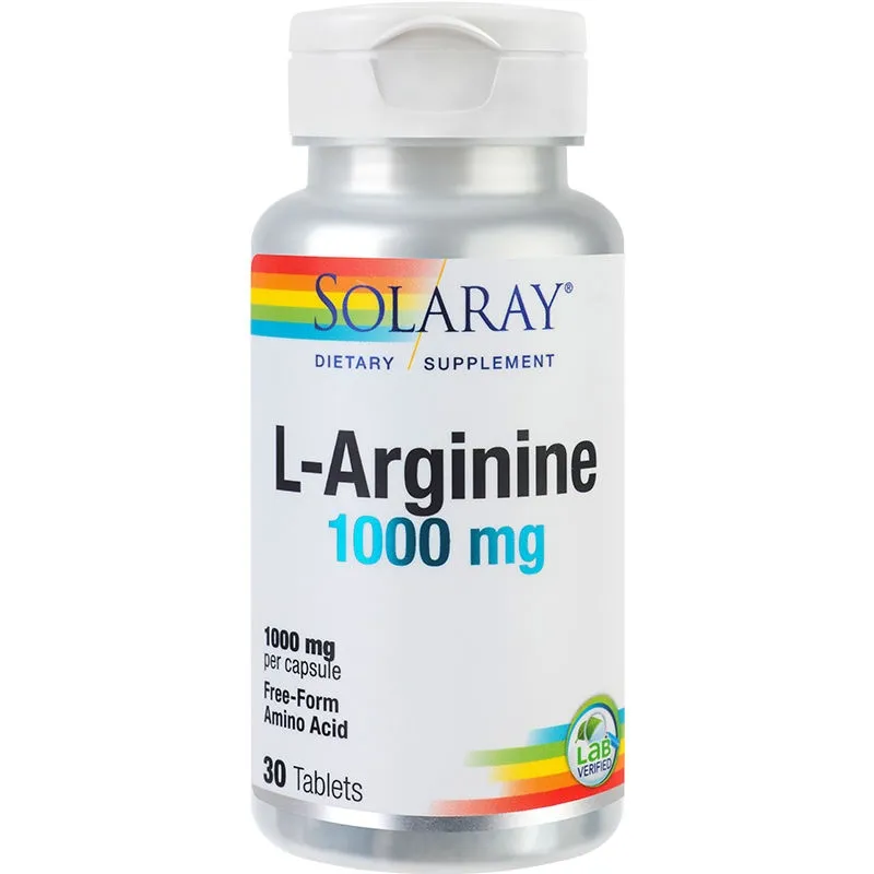 L-Arginine 1000 mg Solaray, 30 tablete, Secom