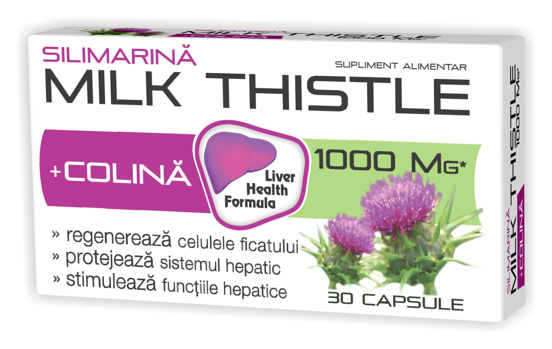 Silimarina Milk Thistle, 30 capsule, Zdrovit