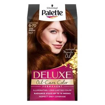 Vopsea permanenta Palette Deluxe Oil-Care 667/6-70 Mahon inchis, 115ml, Schwarzkopf