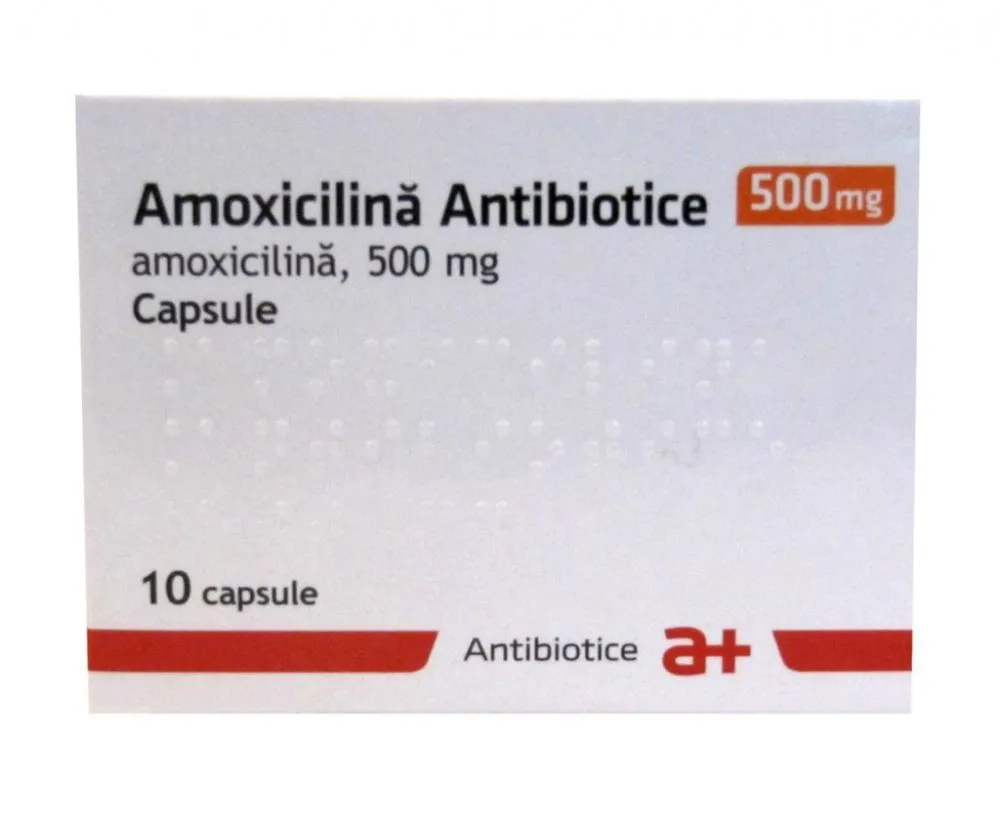 AMOXICILINA ANTIBIOTICE 500 mg x 10 CAPS. 500mg ANTIBIOTICE SA