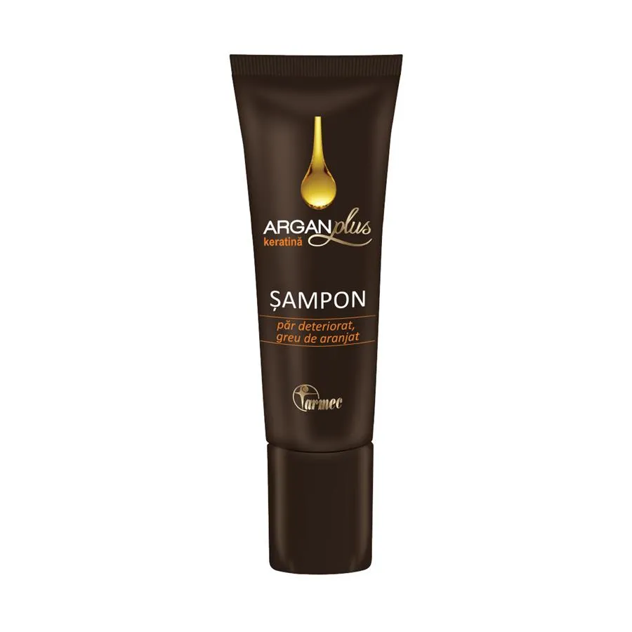 Sampon par deteriorat Argan plus Keratina, 40 ml, Farmec 6383