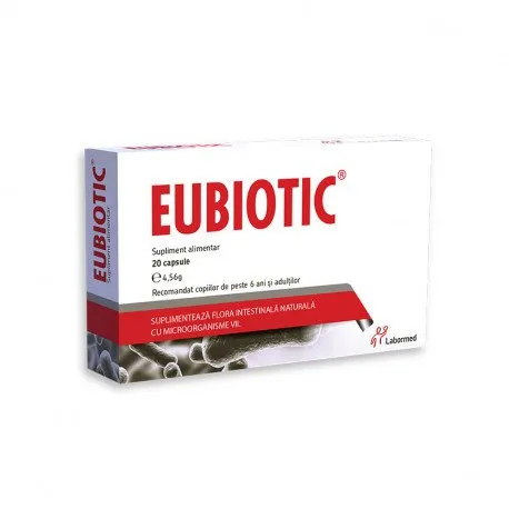 Eubiotic - Probiotice pe baza de culturi lactice vii, 20 capsule