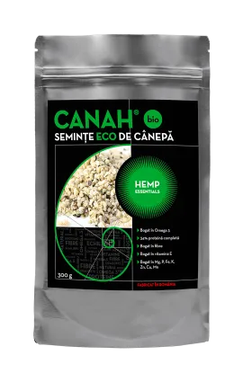 Seminte Decorticate Canepa Eco x 300g (Canah)