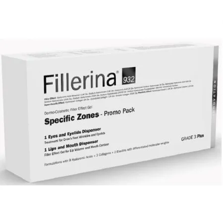 Kit Grad 3 Plus Fillerina 932 Tratament pentru ochi si pleoape 15 ml + Tratament pentru buze si conturul buzelor 7 ml,, Labo