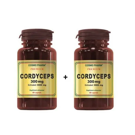 Cordyceps, 300 mg, 60 capsule + 60 capsule, Cosmopharm