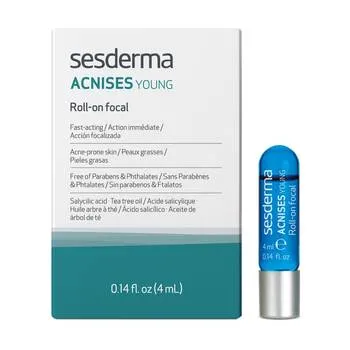 Roll-on focal pentru ten predispus la acnee Acnises Young, 4ml, Sesderma