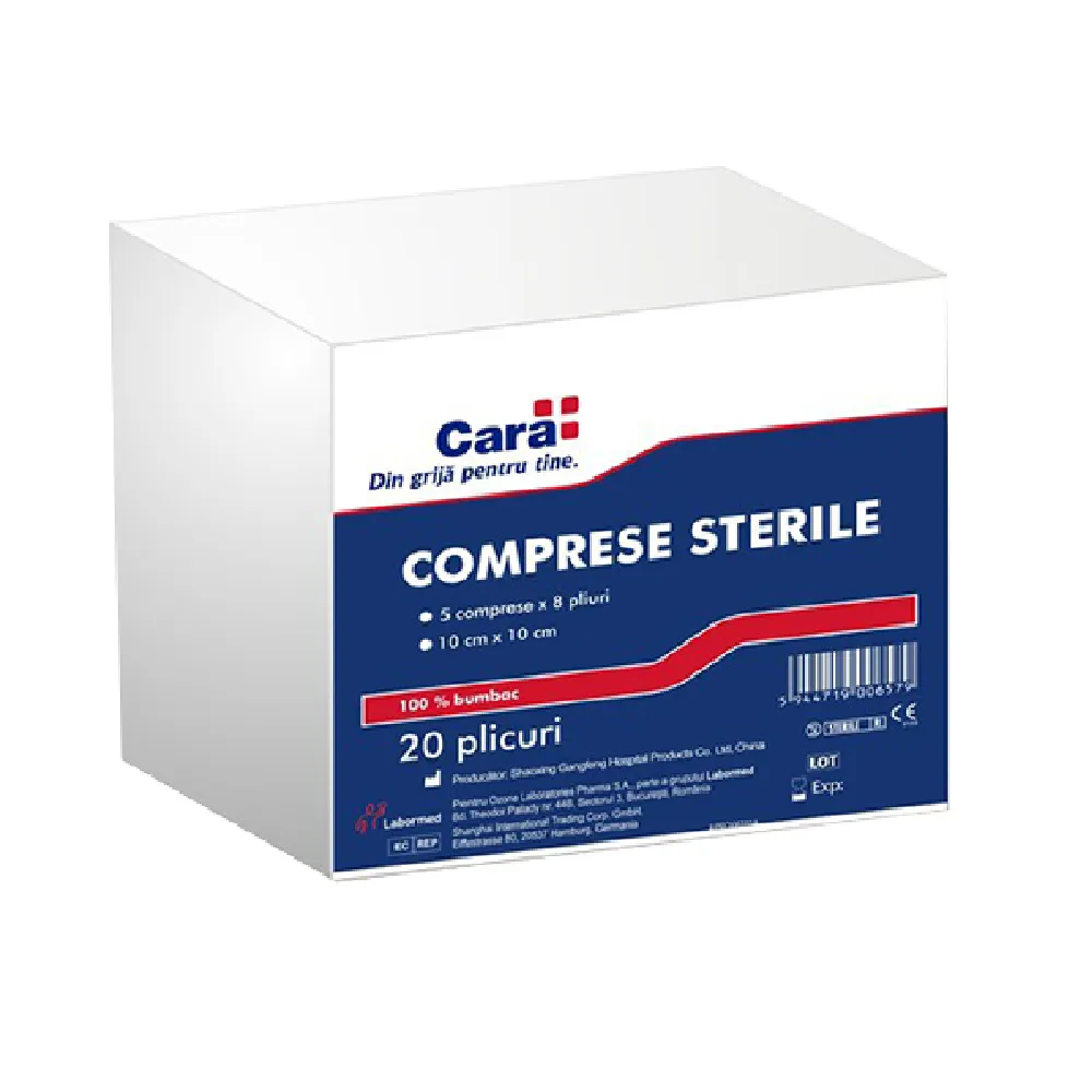 Comprese Sterile 10/10 , 20 plicuri (Cara)